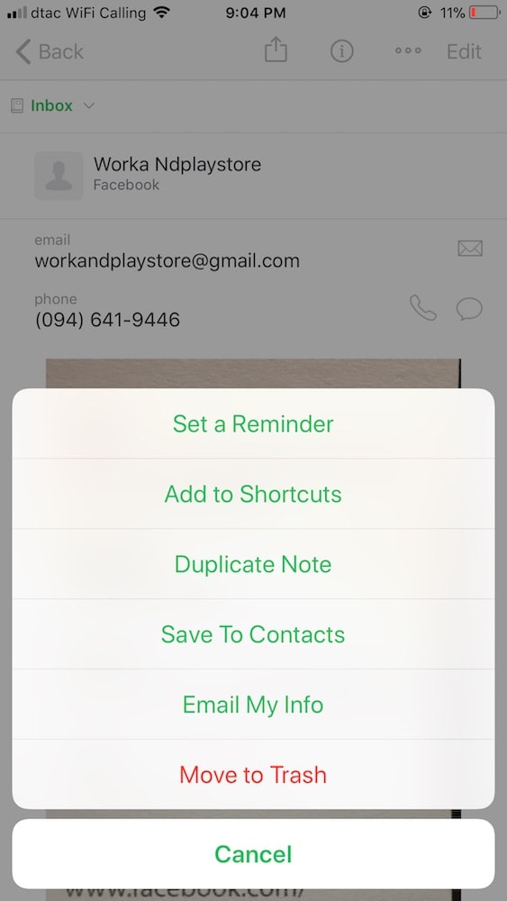 business card storage app for mac